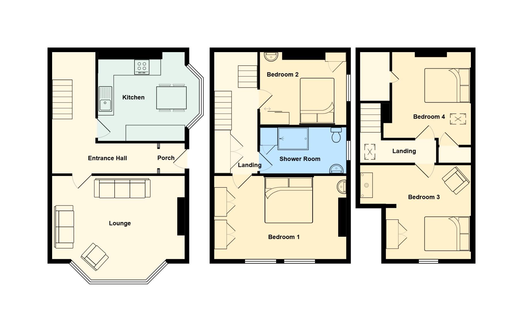 Floorplan for Albert Road, Penarth